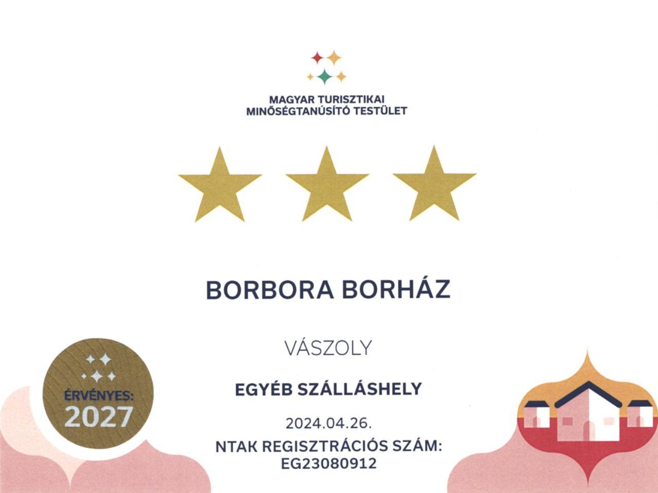 Borbora Borhaz Villa Vászoly Zewnętrze zdjęcie